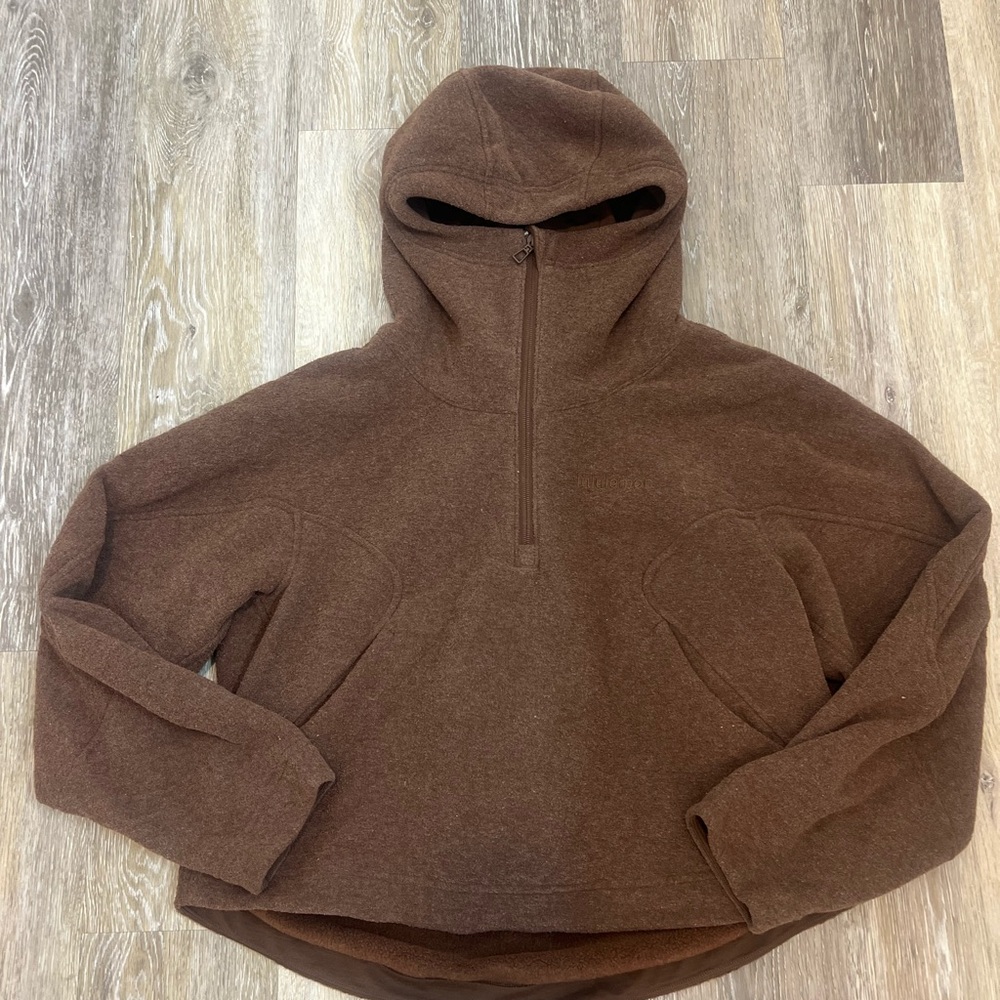 NWOT LULULEMON RARE Brown Hooded Half-Zip Sweater